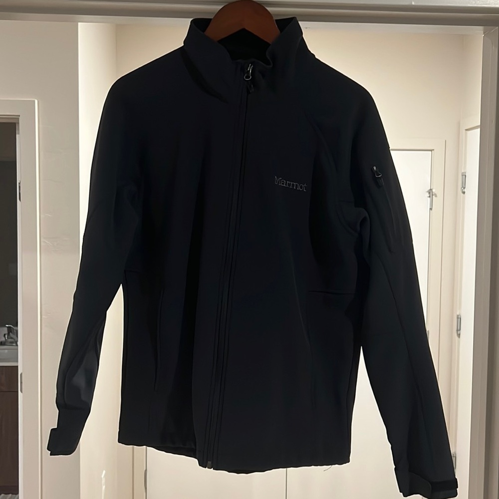 Marmot Drop Line Sweater Fleece Full Zip Jacket Men’s Medium Black